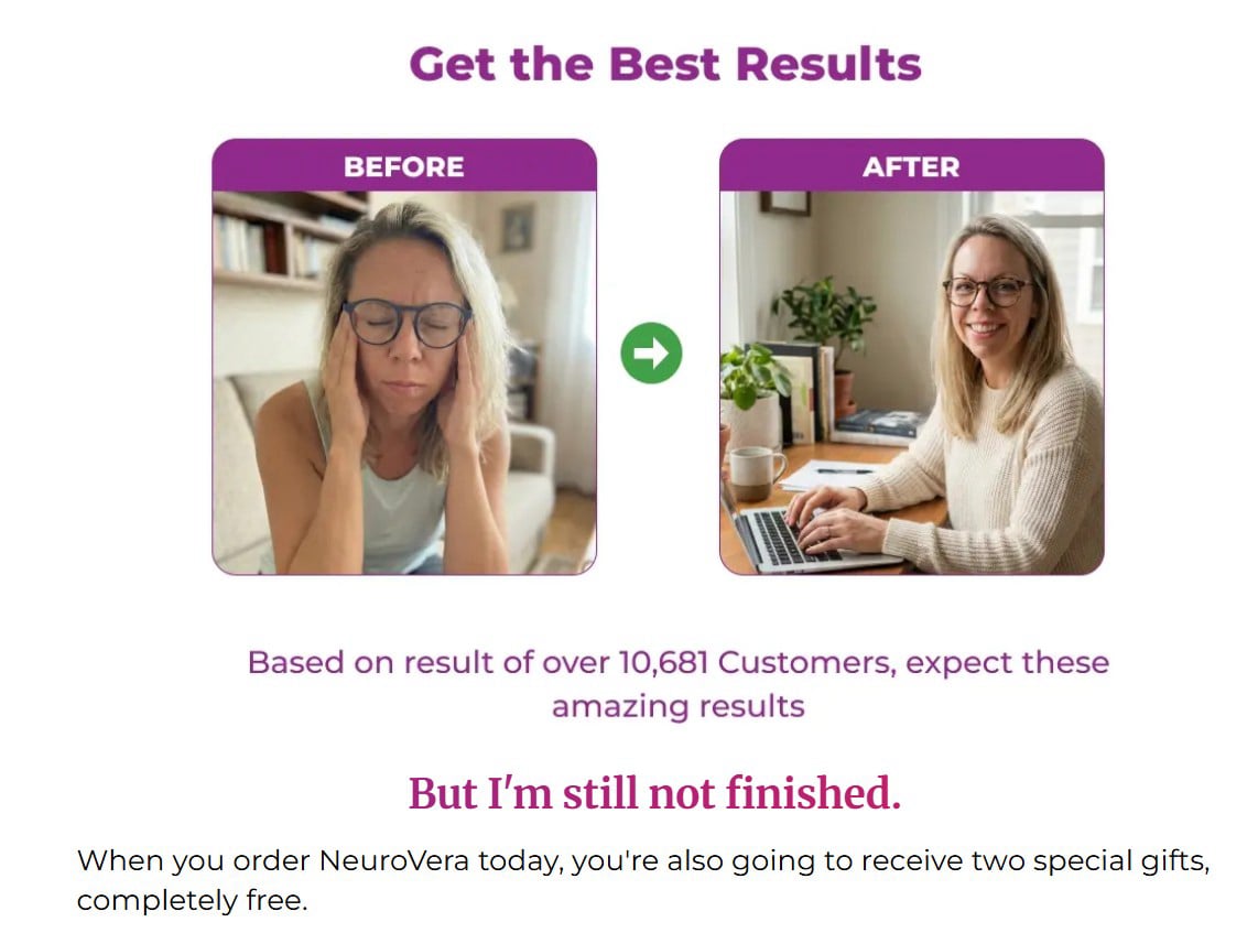 Neurovera before and after